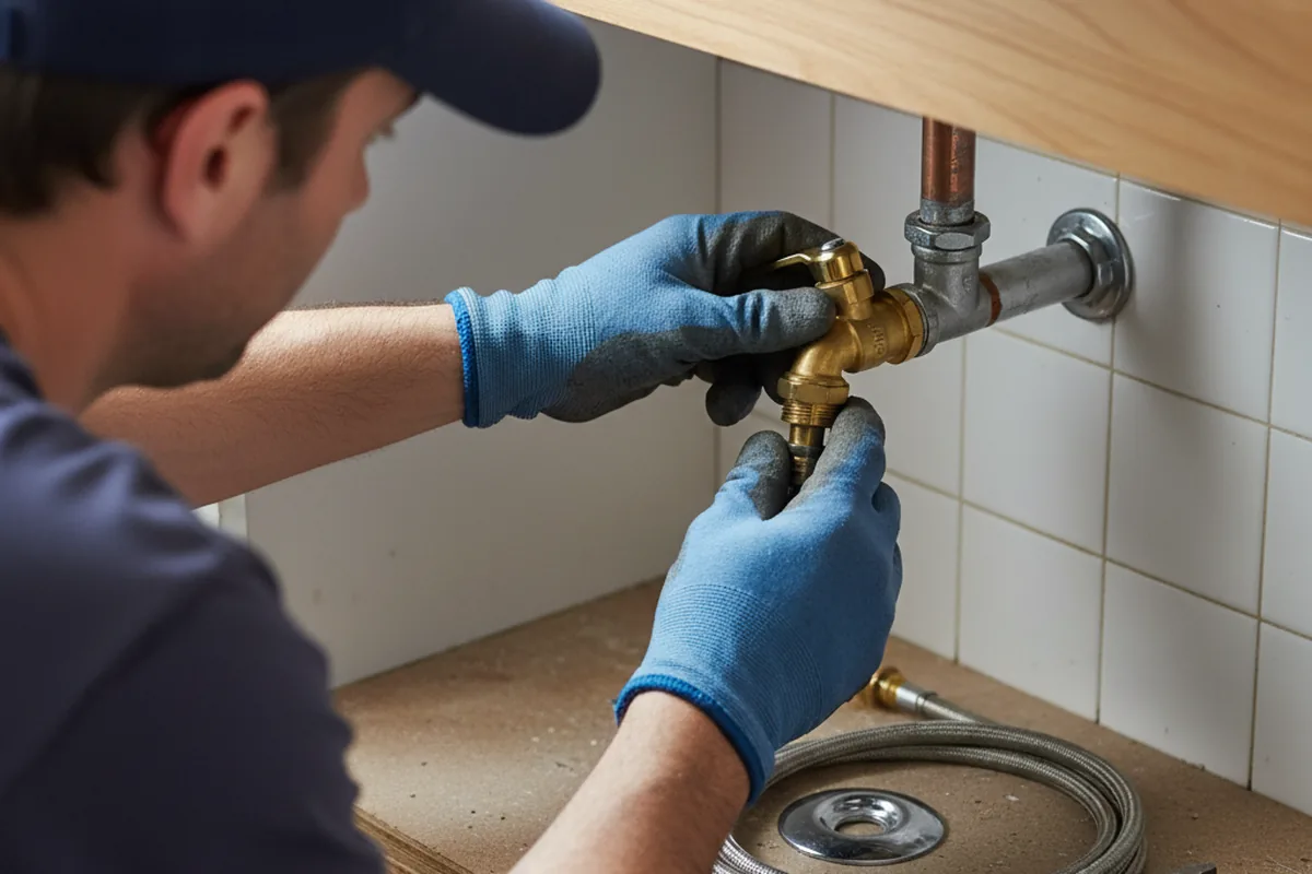 Shutoff valve and fitting work during Faucet and Fixture Repair in Lafferty